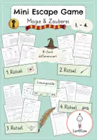 Vorschau - Arbeitsblätter - Escape Room Game Zauberei, Magie Deutsch | Kl. 1 - 4 - Deckblatt
