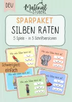 Vorschau - Spiele - Spielepaket - Silbenquiz - leicht - interaktive PDF - Deckblatt
