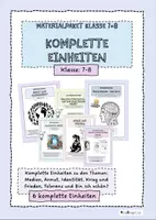 Vorschau - Stundenentwürfe - Ethik Klasse 7+8 Materialpaket - 6 komplette Unterrichtseinheiten - Deckblatt
