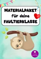 Vorschau - Mal- und Bastelvorlagen - Materialpaket für deine Faultierklasse - Deckblatt