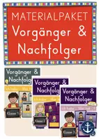 Vorschau - Spiele - MATERIALPAKET Vorgänger & Nachfolger (Lesespiele) - Deckblatt