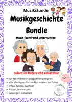 Vorschau - Stundenentwürfe - Musik fachfremd unterrichten: Komponisten Bundle - Deckblatt