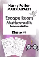 Vorschau - Arbeitsblätter - Materialpaket Harry Potter Escape-Room Klasse 1-4 - Deckblatt