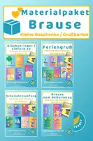 Vorschau - Mal- und Bastelvorlagen - Materialpaket Brause Grußkarten / kleine Geschenke - Deckblatt