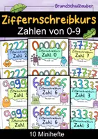 Vorschau - Arbeitsblätter - Zahlen 0-9 als Minihefte für den Ziffernschreibkurs - Materialpaket - Deckblatt