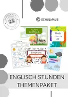 Vorschau - Arbeitsblätter - Materialpaket Vorschulklasse Englisch Lesson - Deckblatt