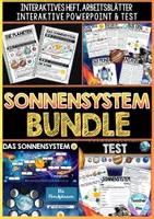 Vorschau - Unterrichtsreihen - Die Erde im Sonnensystem Materialpaket - Lernwerkstatt - digital + analog | sofort einsatzbereit - Deckblatt