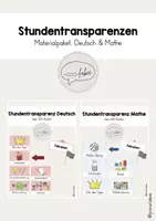 Vorschau - Präsentationen/Tafelbilder - Materialpaket: Stundentransparenz Deutsch & Mathe - Deckblatt