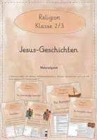 Vorschau - Arbeitsblätter - Jesus-Geschichten: Materialpaket (Klasse 2/3) - Deckblatt