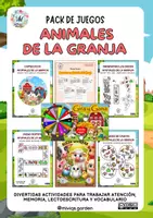 Vista previa - Juegos / Gamificación - Pack de Juegos: Animales de la Granja (Farm Animals) - Portada