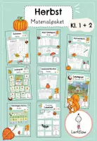 Vorschau - Mal- und Bastelvorlagen - Herbst-Paket: Lesespur, Leseheft, Hörverständnis, Würfelgeschichte | Kl. 1 + 2 - Deckblatt