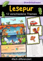 Vorschau - Mal- und Bastelvorlagen - Lesespur Materialpaket | Deutsch 1. Klasse | Lesespurgeschichte | lesen lernen - Deckblatt