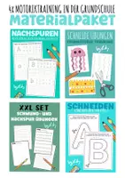 Vorschau - Arbeitsblätter - Nachspur- & Schneideübungen für den Schulstart - Motorik Materialpaket - Deckblatt