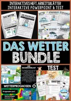 Vorschau - Unterrichtsreihen - Das Wetter Bundle Materialpaket | digital + analog | sofort einsatzbereit - Deckblatt