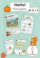 Vorschau - Arbeitsblätter - Herbst-Paket: Lesespur, Leseverständnis, Würfelgeschichte, Leseheft | Kl. 3 + 4 - Deckblatt
