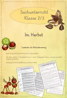 Vorschau - Arbeitsblätter - Leseübungen zum sinnentnehmenden Lesen: Im Herbst (Materialpaket) - Deckblatt