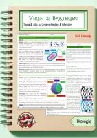 Vorschau - Arbeitsblätter - Materialpaket: Viren und Bakterien - Deckblatt