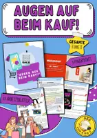 Vorschau - Arbeitsblätter - Gesamte Einheit AES 9: "Augen auf beim Kauf!" (23 Arbeitsblätter + Lösungen + 5 Powerpoints) – AES - Deckblatt