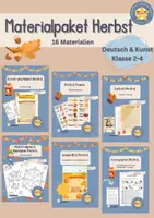 Vorschau - Arbeitsblätter - Materialpaket Herbst Deutsch und Kunst - Deckblatt