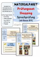 Vorschau - Bildkarten - Materialpaket Prüfungsset "shopping", Sprechprüfung ab Kl. 8/9 - Deckblatt