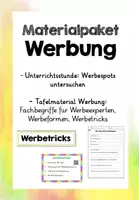 Vorschau - Arbeitsblätter - Materialpaket Werbung - Deckblatt