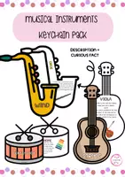 Vista previa - Tarjetas / Manipulativos - MUSICAL INSTRUMENTS KEYCHAIN PACK - Portada