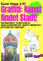 Vorschau - Unterrichtsreihen - Materialpaket: Graffiti - Kunst findet Stadt (Parallelperspektive) - Deckblatt