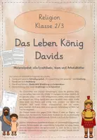Vorschau - Arbeitsblätter - Das Leben König Davids: Materialpaket (Klasse 2/3) - Deckblatt