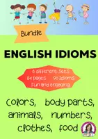 Vorschau - Stundenentwürfe - Materialpaket English Idioms (6 komplette Activity Sets, 84 Seiten) - Deckblatt