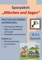 Vorschau - Arbeitsblätter - Sparpaket: Märchen und Sagen aus Europa und der ganzen Welt - Deckblatt