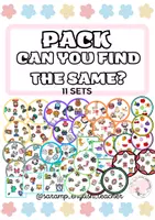Vista previa - Juegos / Gamificación - PACK: CAN YOU FIND THE SAME? GAME- 11 DIFFERENT SETS - Portada