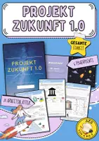Vorschau - Arbeitsblätter - Gesamte Einheit AES 8: "Projekt Zukunft 1.0" (21 Arbeitsblätter + Lösungen + 6 Powerpoints) - AES - Deckblatt