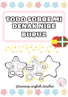 Vista previa - Manualidades / Dibujos para colorear - TODO SOBRE MI/DENAK NIRE BURUZ- SOY UNA ESTRELLA/ IZARRA NAIZ - Portada