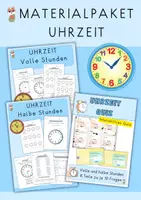 Vorschau - Arbeitsblätter - Materialpaket Uhrzeit - Deckblatt