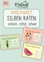 Vorschau - Spiele - Spielepaket - Silben Quiz - differenziert - interaktive PDF - Deckblatt