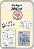 Vorschau - Mal- und Bastelvorlagen - Materialpaket Schulstart - Deckblatt