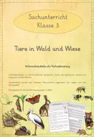 Vorschau - Arbeitsblätter - Leseübungen zum sinnentnehmenden Lesen: Tiere in Wald und Wiese (Materialpaket) - Deckblatt