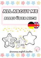 Vorschau - selbst erstellte Cliparts/Grafiken - PAKET: ALLES ÜBER MICH- ALL ABOUT ME - Deckblatt