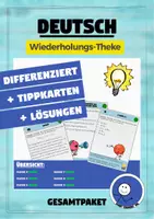 Vorschau - Unterrichtsreihen - Materialpaket: Wiederholungs-Theken 4-9 (Perfekt auch für Vertretungsstunden) - Deckblatt
