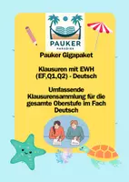 Vorschau - Prüfungsvorbereitung - Pauker Gigapaket - Umfassendes Klausurenpaket mit EWH in Deutsch zur gesamten Oberstufe - Deckblatt