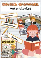 Vorschau - Arbeitsblätter - Deutsche Grammatik Materialpaket - Deckblatt