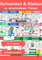 Vorschau - Arbeitsblätter - XXL Materialpaket Schneiden und Kleben - Wortschatz (Ständig wachsend!) - Deckblatt
