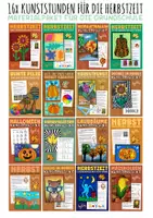 Vorschau - Stundenentwürfe - 18x Kunstprojekte im Herbst XXL Materialpaket - Kunst für die Grundschule - Deckblatt
