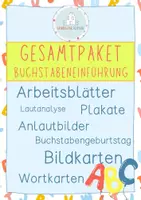 Vorschau - Arbeitsblätter - Buchstabeneinführung - Wachsendes Gesamtpaket - Deckblatt