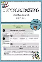 Vorschau - Arbeitsblätter - METHODENBLÄTTER Deutsch für die Oberstufe - Materialpaket - Deckblatt
