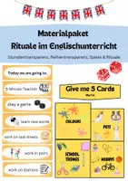 Vorschau - Stationenlernen - Materialpaket Rituale Englischunterricht - Deckblatt