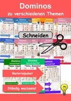 Vorschau - Arbeitsblätter - XXL Materialpaket Dominos - Wortschatz (Ständig wachsend!) - Deckblatt