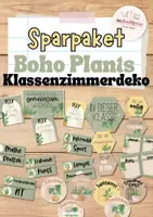 Vorschau - Mal- und Bastelvorlagen - Boho Plants Klassenzimmer | Sparpaket für Klassenzimmerdeko & Classroom Management - Deckblatt