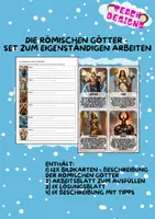 Vorschau - Arbeitsblätter - Die römischen Götter - Set zum eigenständigen Arbeiten - Deckblatt