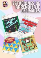 Vista previa - Juegos / Gamificación - ESTACIONES DE APRENDIZAJE DECIMALES - Portada